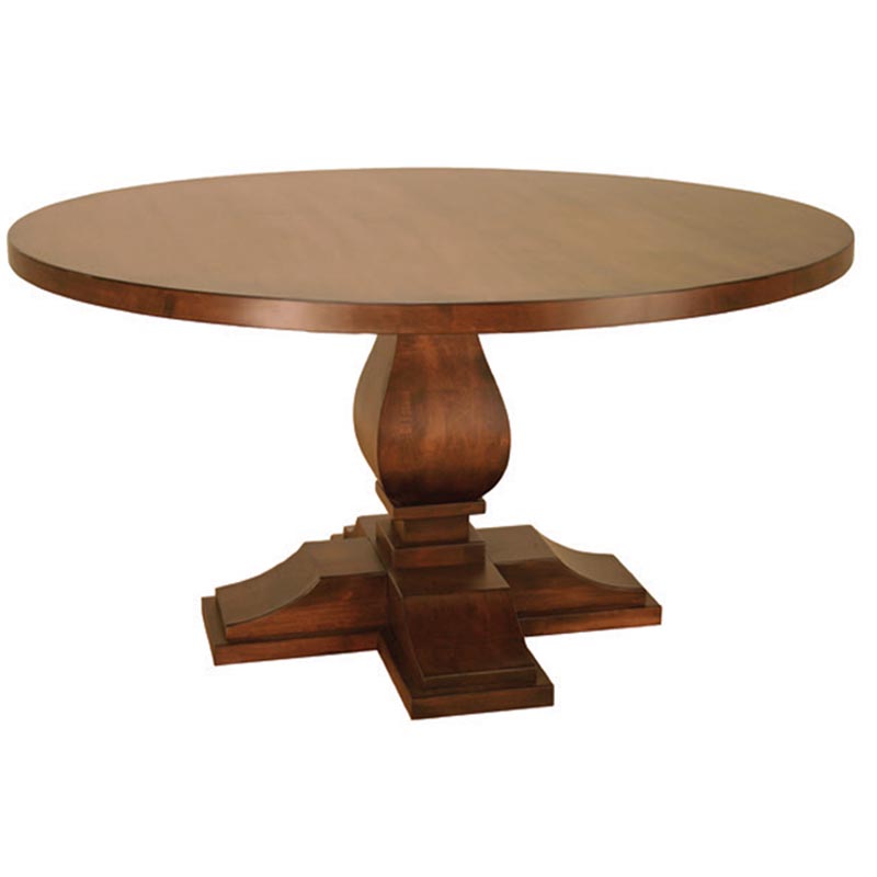 48 inch Single Base Dining Table solid top 23005 Canal Dover