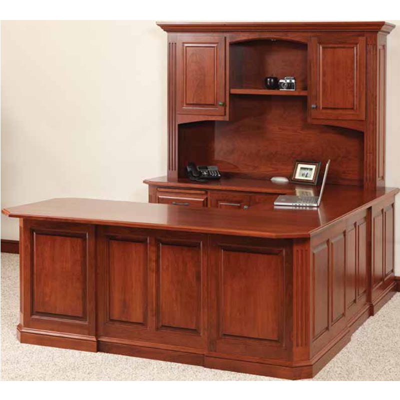 U Shape Desk and Hutch 122/112 Dutch Creek