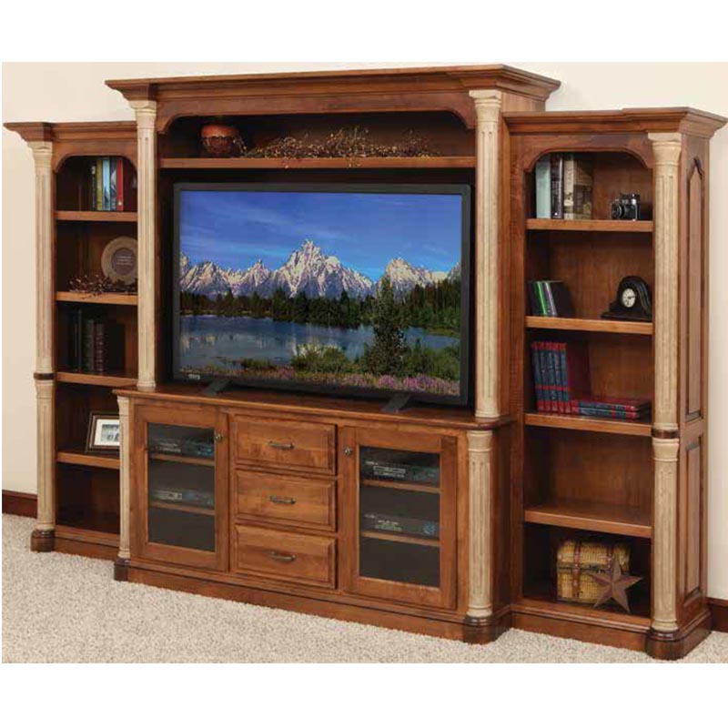 Entertainment with Side Bookcases 656 Dutch Creek