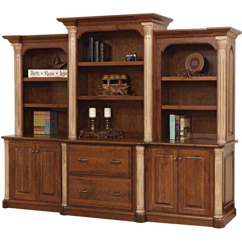 98 inch Base and Three Piece Hutch 620/617 Dutch Creek