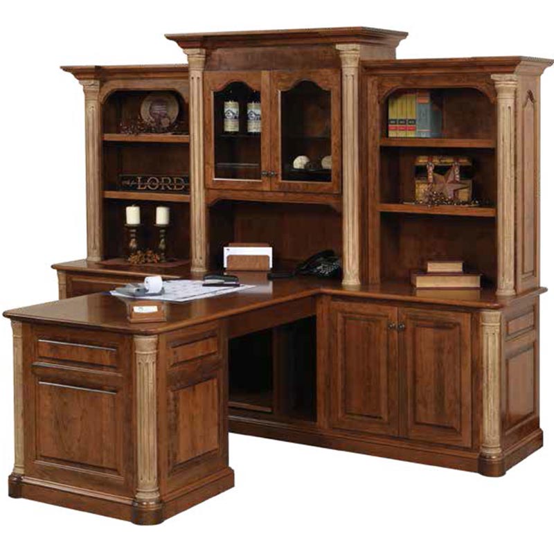 Partner Desk and Three Piece Hutch 621/317 Dutch Creek