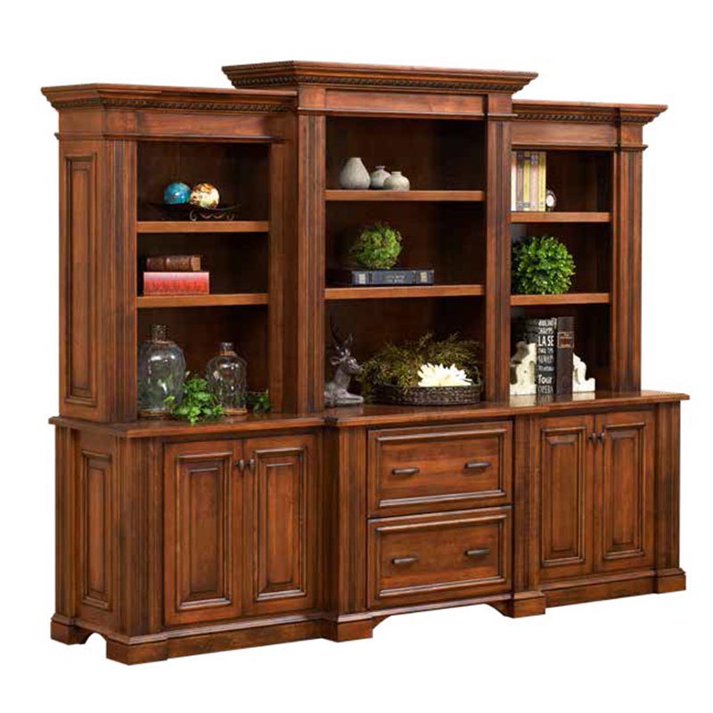 98 inch Base and Three Piece Hutch 520/517 Dutch Creek