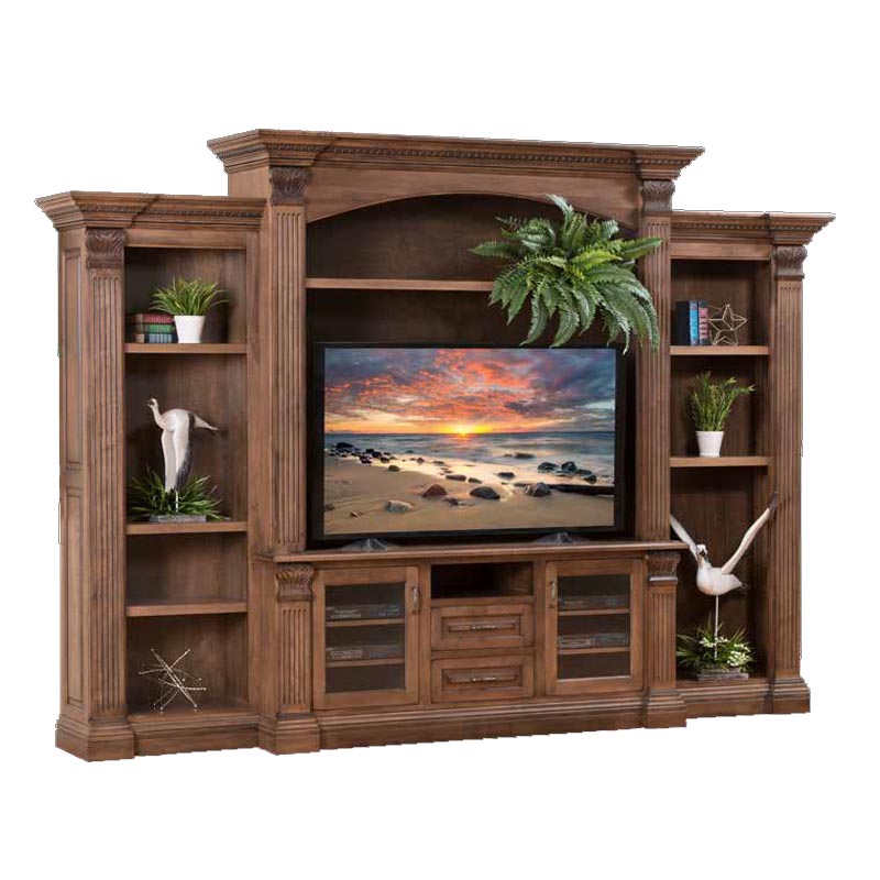 Entertainment with Side Bookcases MON-1656 Dutch Creek