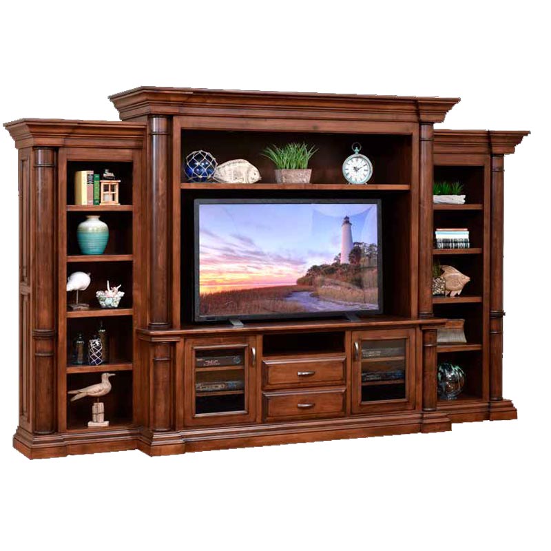 Entertainment with Side Bookcases PAR-1556 Dutch Creek