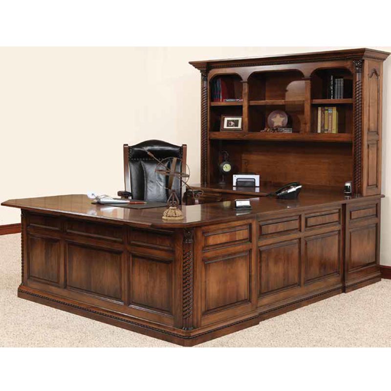 U Shape Desk and Hutch LEX-312 Dutch Creek