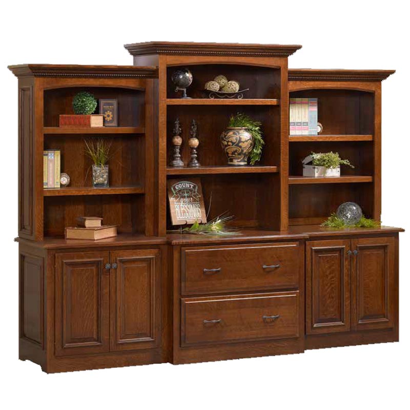 98 inch Base and Three Piece Hutch LIB-1317 Dutch Creek