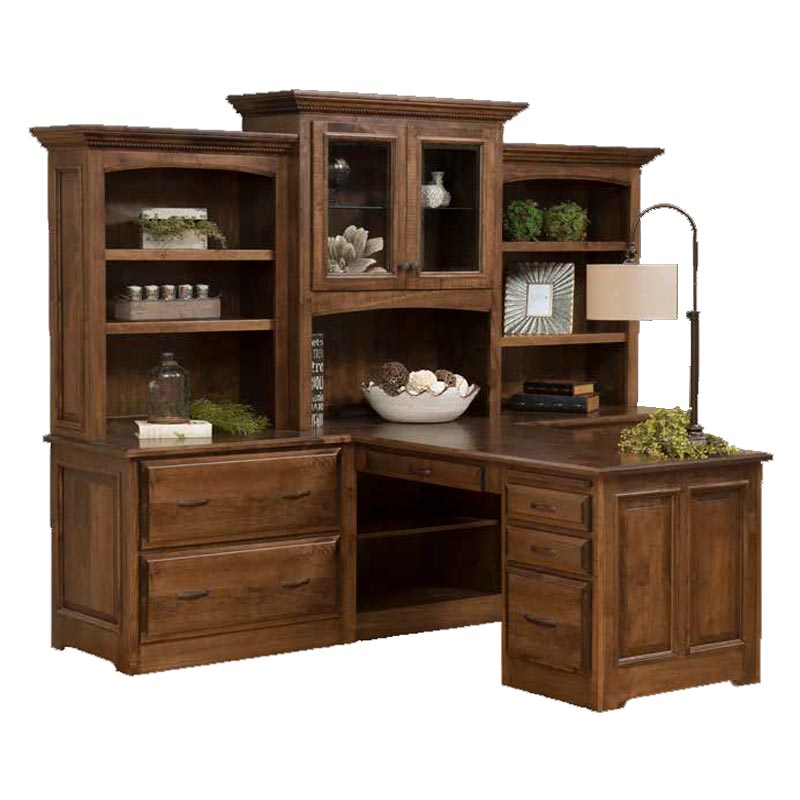 Partners Desk and Three Piece Hutch LIB-1317 Dutch Creek