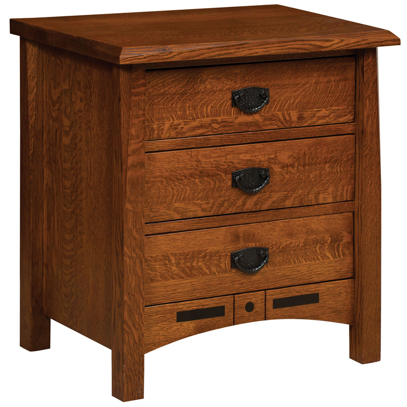 3 Drawer Nightstand E&S-BANS Furniture Made in USA Builder120nc
