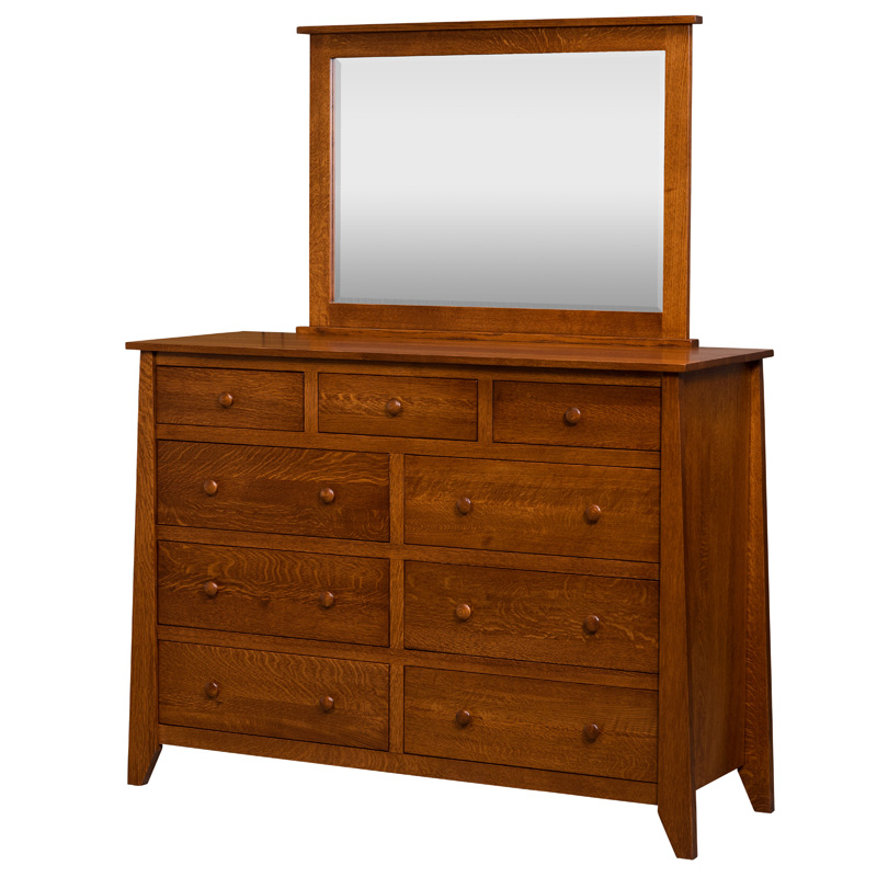 9 Drawer Dresser Mirror E&S-BW9DM Furniture Made in USA Builder120nc