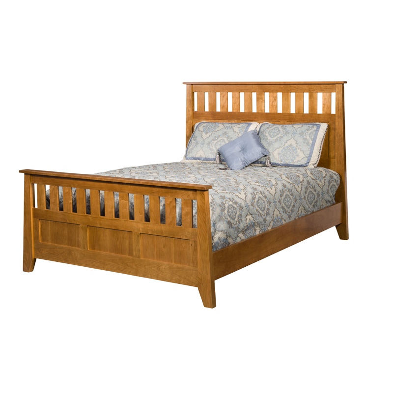 Slat Panel Bed California King E&S-BWSPBCK Furniture Made in USA Builder120nc