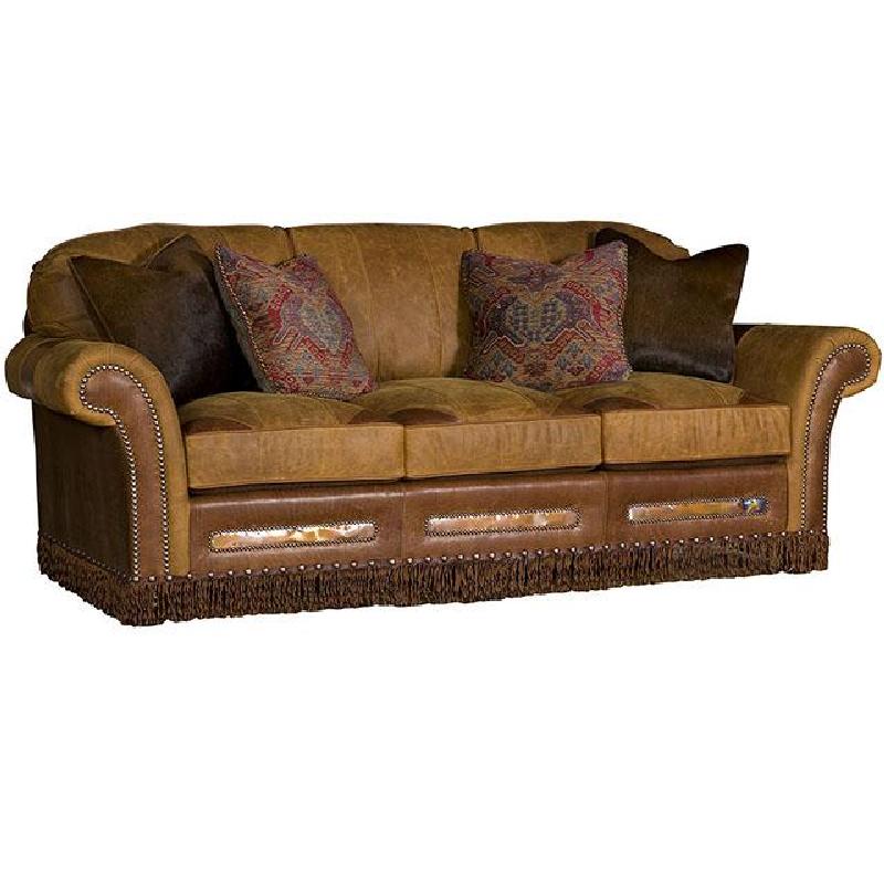 Leather Fabric Sofa 9785-LF King Hickory