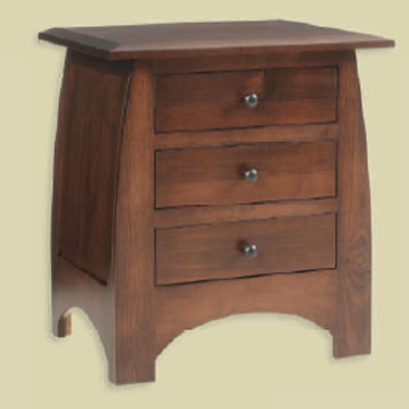 3 Drawer Nightstand MFB526NS Millcraft