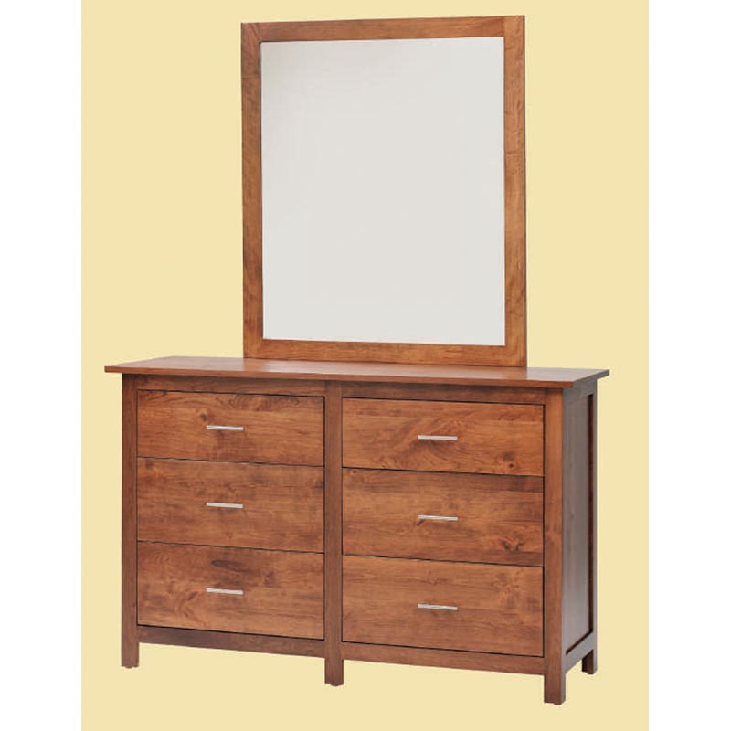 56 inch Dresser and 1_ Bevel Mirror MFA556DR-MFA55OMR Millcraft