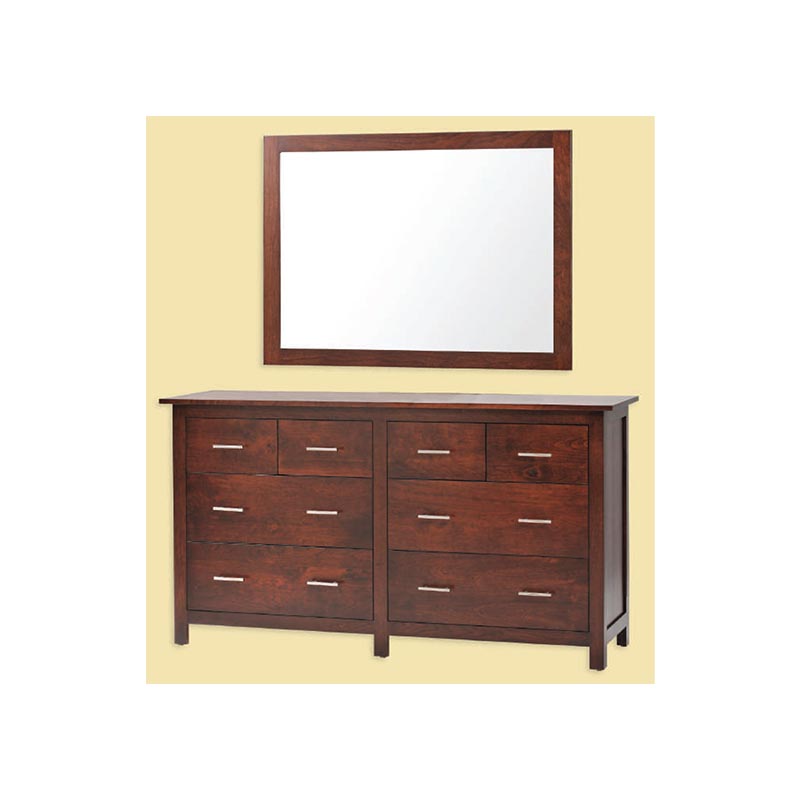 66 inch Dresser and 1 inch Bevel Mirror MFA566DR-MFA552MR Millcraft