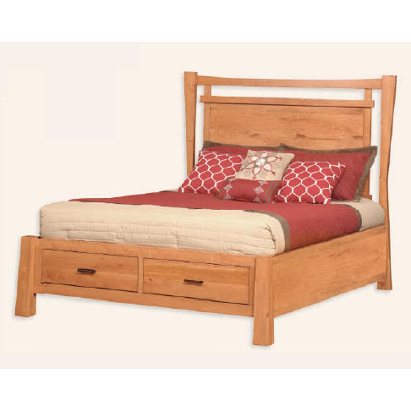 Queen Panel Bed with Drawers CAN556QN Millcraft