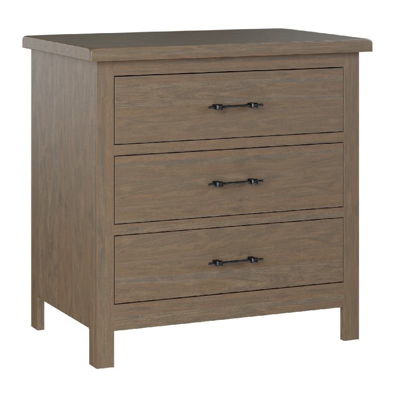 Nightstand Sap Cherry Driftwood Dark Handles 7708 Troyer Ridge