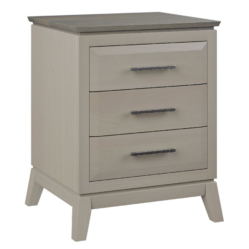 Nightstand Brown Maple Simply White Morel Grey Top 8608 Troyer Ridge