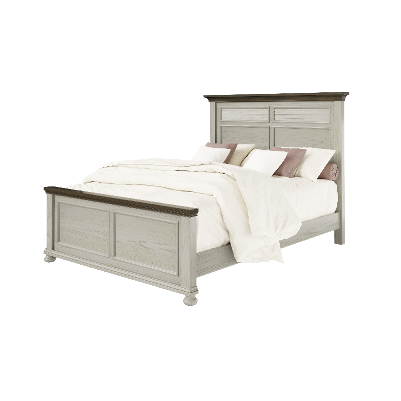 Queen Bed Oak Gunsmoke Portland  Troyer Ridge