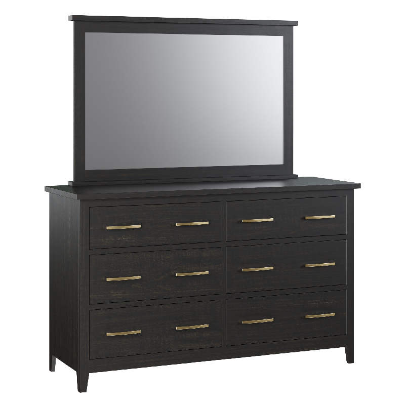 Dresser With Mirror Brown Maple Urbanna Bronze 8504 Troyer Ridge