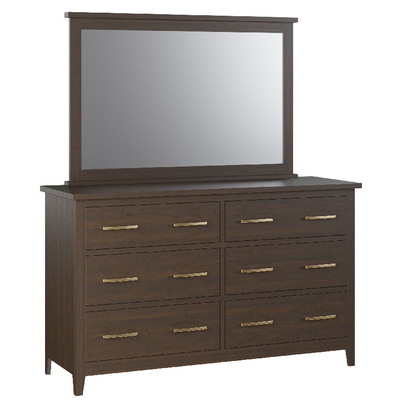 Dresser With Mirror Sap Cherry River Rock 8504 Troyer Ridge