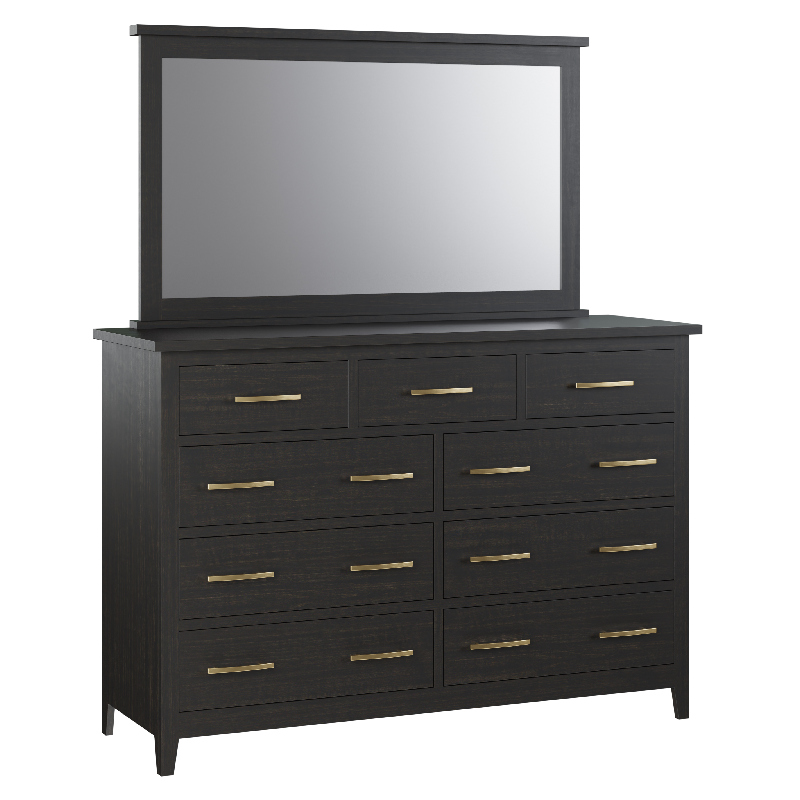 Dresser With Mirror Brown Maple Urbanna Bronze 8505 Troyer Ridge