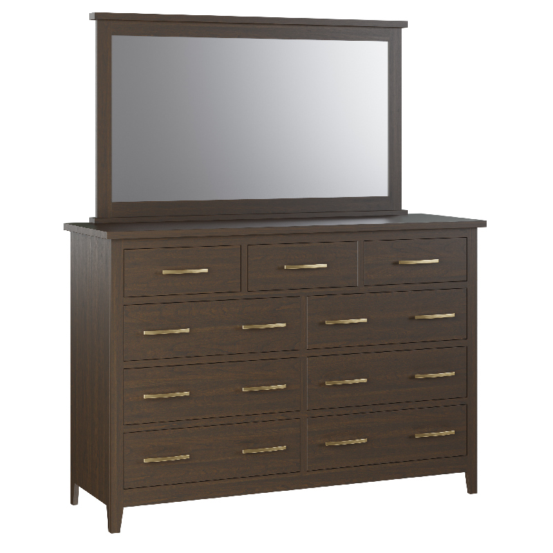 Dresser With Mirror Sap Cherry River Rock 8505 Troyer Ridge